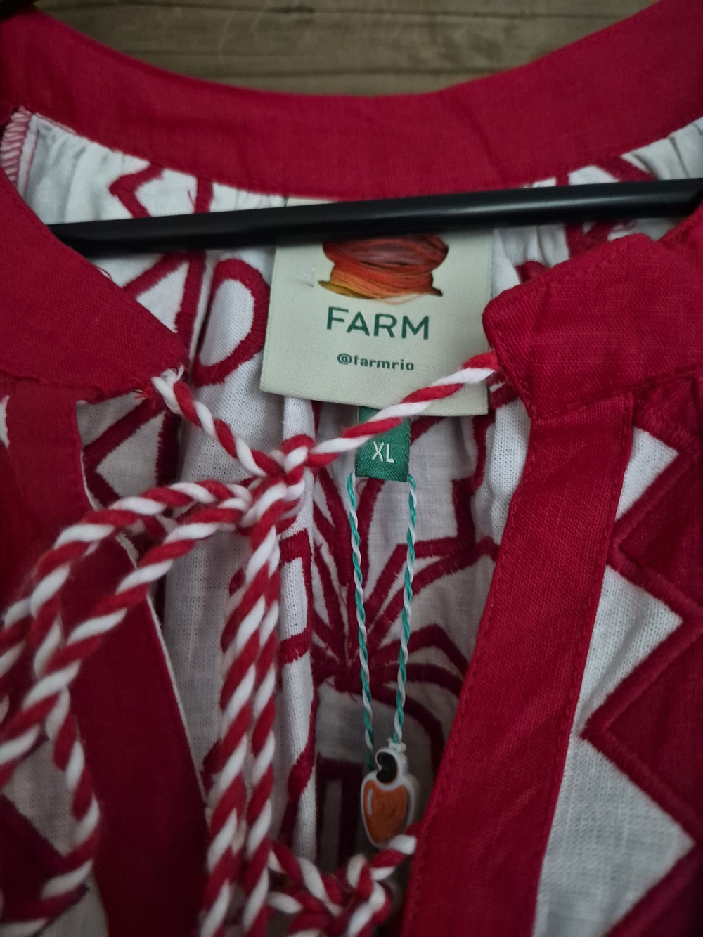 NWT FARM RIO
Red Tropical Cutwork Mini Dress XL - Picture 3 of 7
